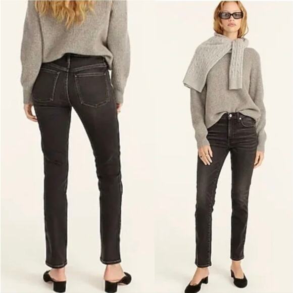 J. Crew Denim - J. CREW Shadow‎ Black 9" Vintage STRAIGHT Jeans Size 26